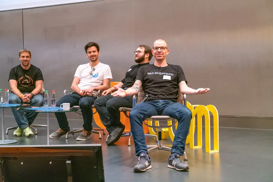 Peter Muessig, Marian Zeis, Marco Beier, Volker Buzek on stage