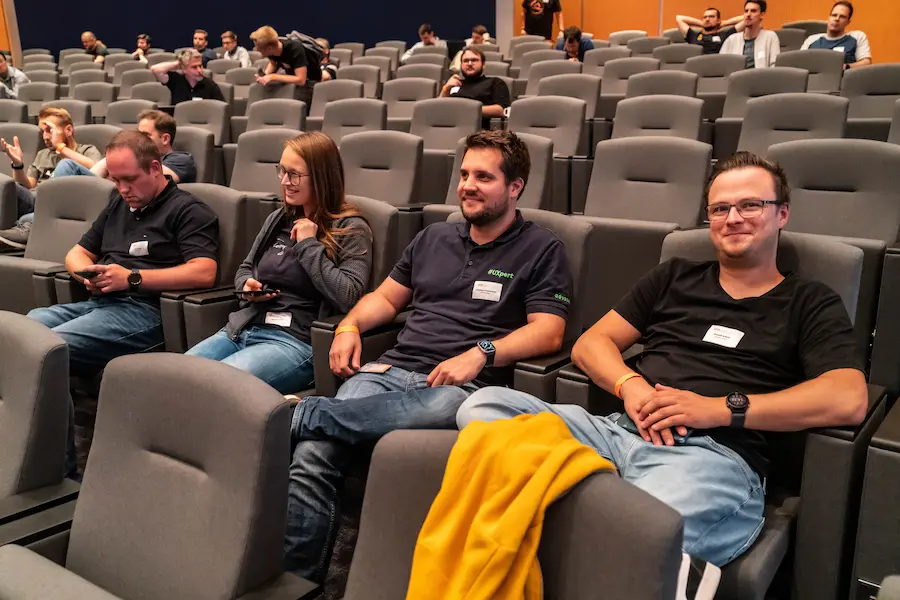 UI5con attendees sitting in the Audimax