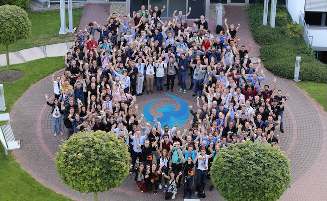 UI5con 2017 atteendee photo shot from the rooftop, phoenix logo in the middle