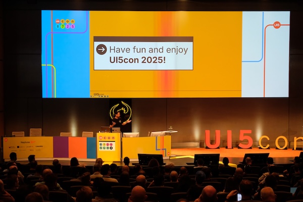 UI5con 2025 main stage and crowd